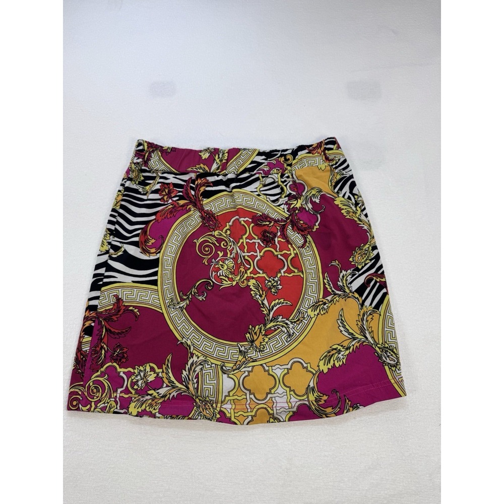 Like An Angel Women’s XL Mini Skirt Baroque Zebra Print Stretch‎ Pull On - Picture 10 of 16